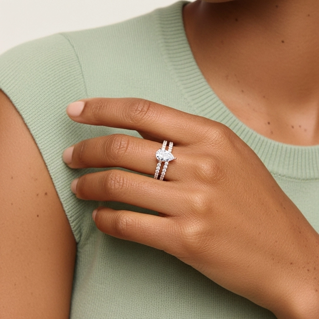 Griffe Ensemble d'alliances 2.00ct Moissanite