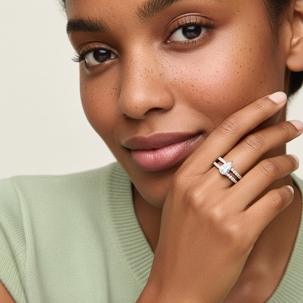 Griffe Ensemble d'alliances 2.00ct Moissanite