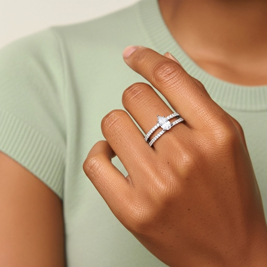 Griffe Ensemble d'alliances 2.00ct Moissanite