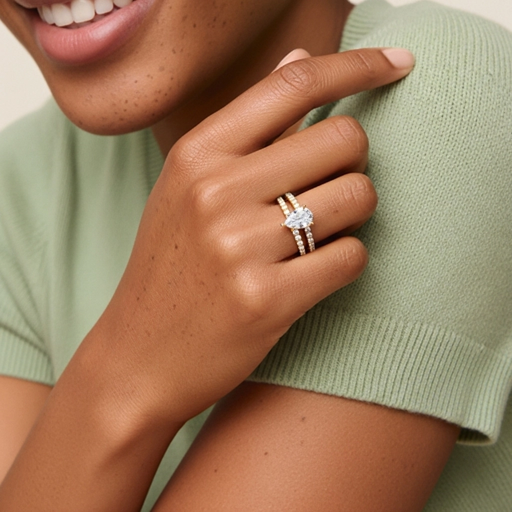 Griffe Ensemble d'alliances 2.00ct Moissanite