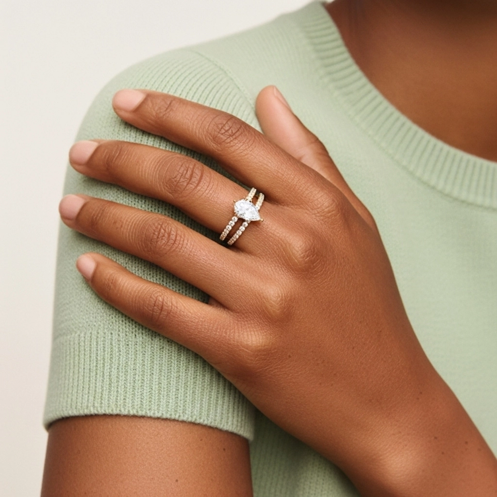 Griffe Ensemble d'alliances 2.00ct Moissanite