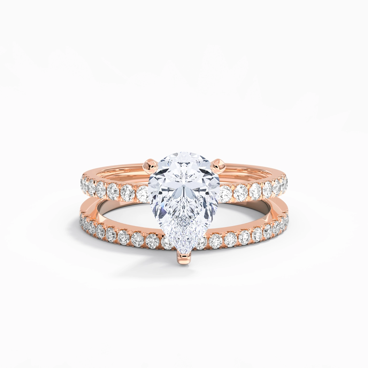 Griffe Ensemble d'alliances 2.00ct Moissanite