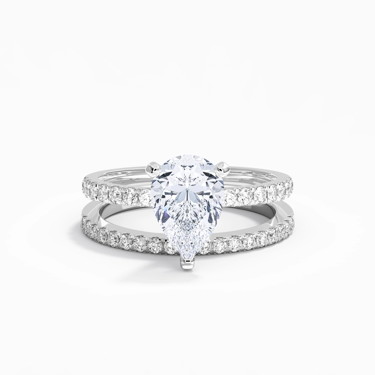 Griffe Ensemble d'alliances 2.00ct Moissanite