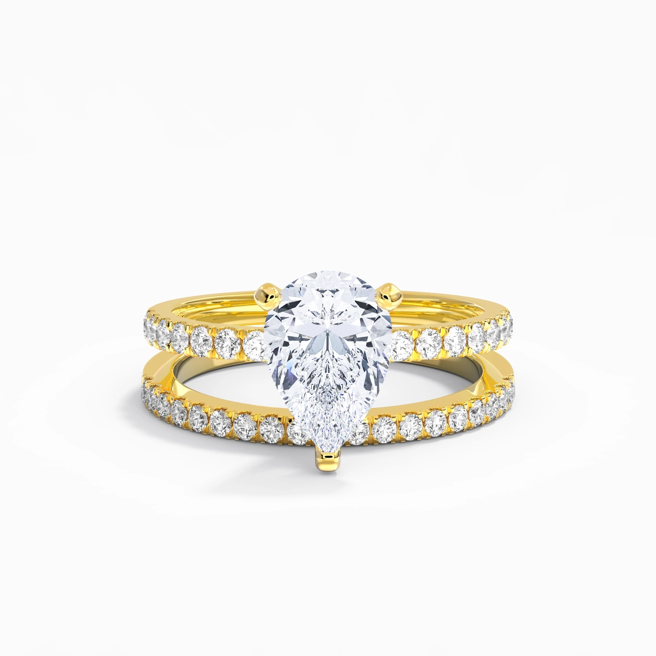 Griffe Ensemble d'alliances 2.00ct Moissanite