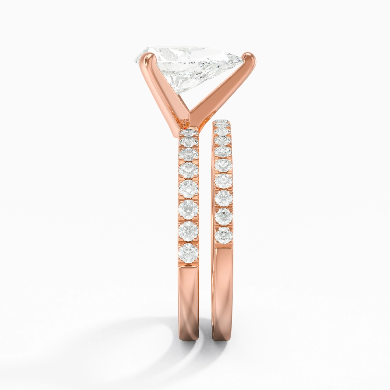 Griffe Ensemble d'alliances 2.00ct Moissanite