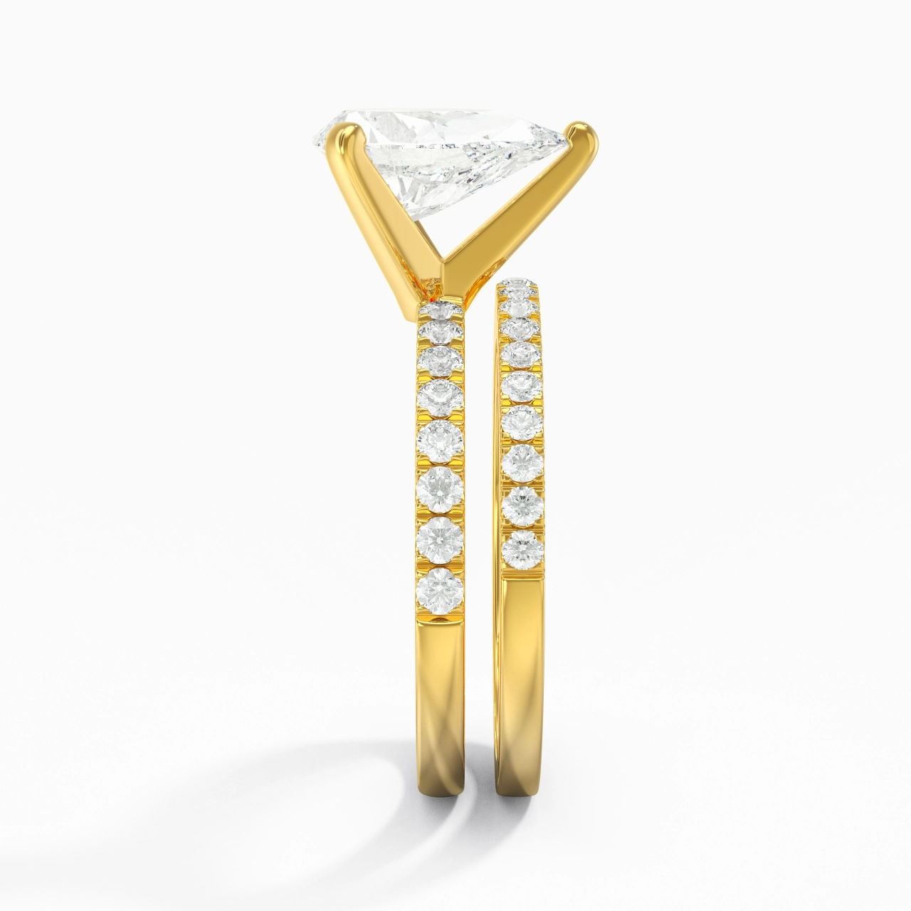 Griffe Ensemble d'alliances 2.00ct Moissanite