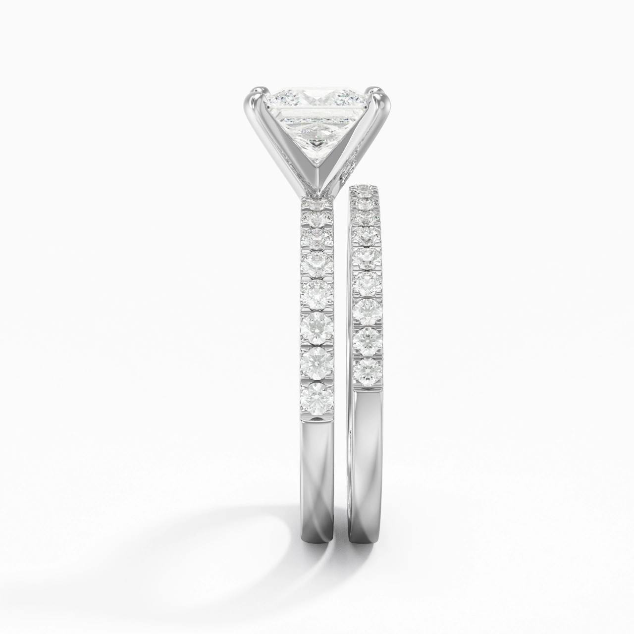 Griffe Ensemble d'alliances 1.50ct Moissanite