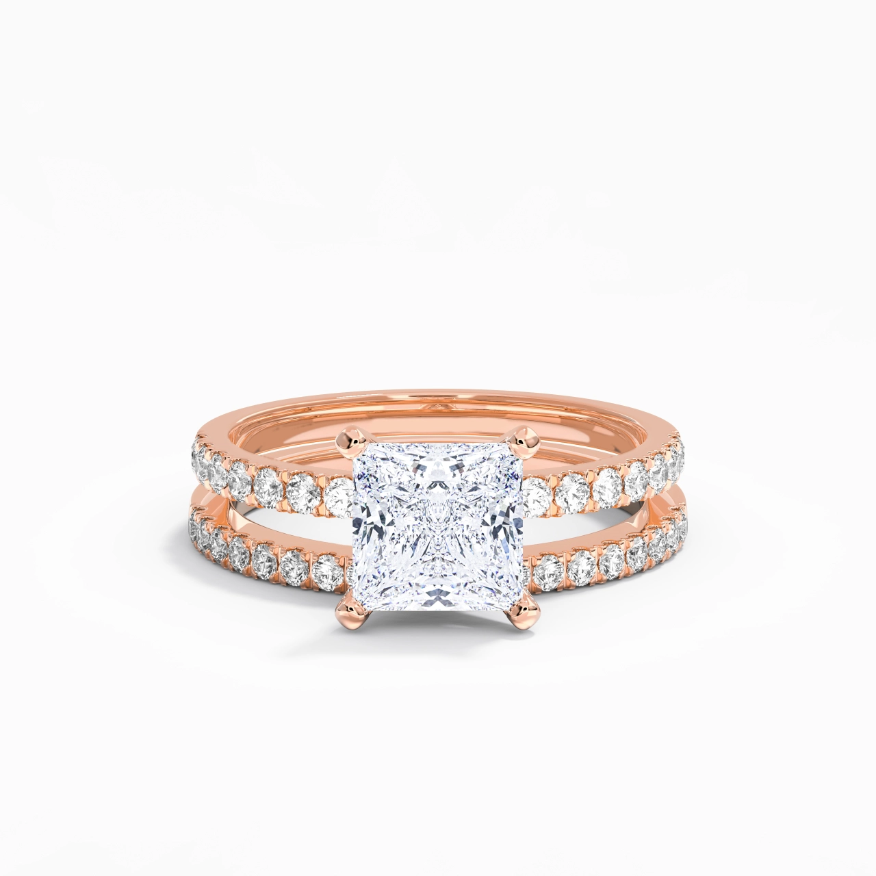 Griffe Ensemble d'alliances 2.00ct Moissanite
