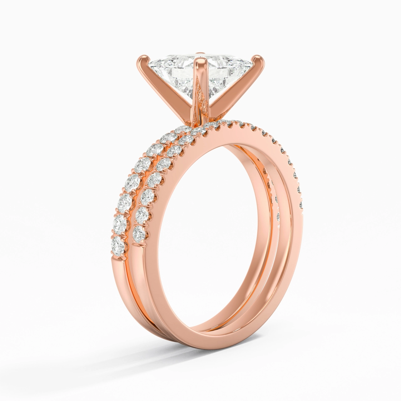 Griffe Ensemble d'alliances 2.00ct Moissanite