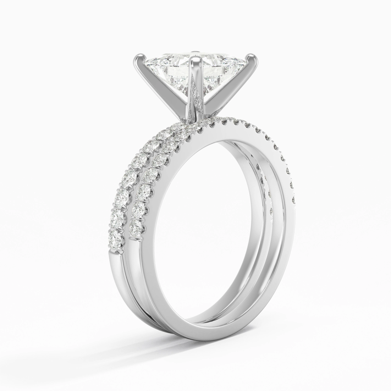 Griffe Ensemble d'alliances 2.00ct Moissanite