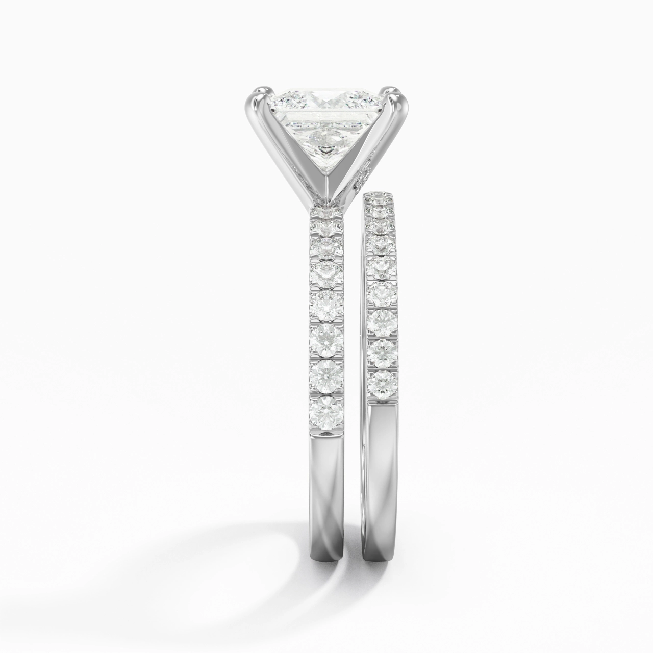 Griffe Ensemble d'alliances 2.00ct Moissanite