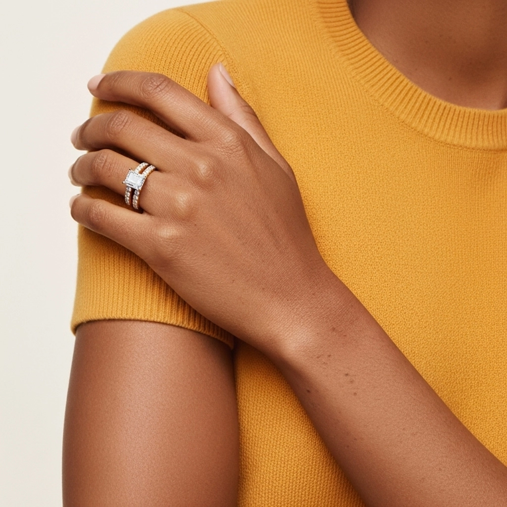 Griffe Ensemble d'alliances 2.00ct Moissanite