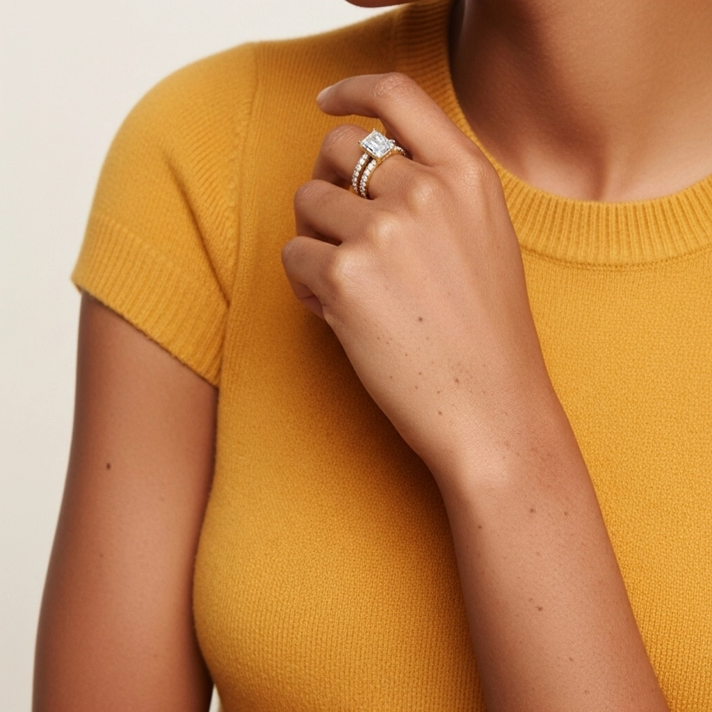 Griffe Ensemble d'alliances 2.00ct Moissanite