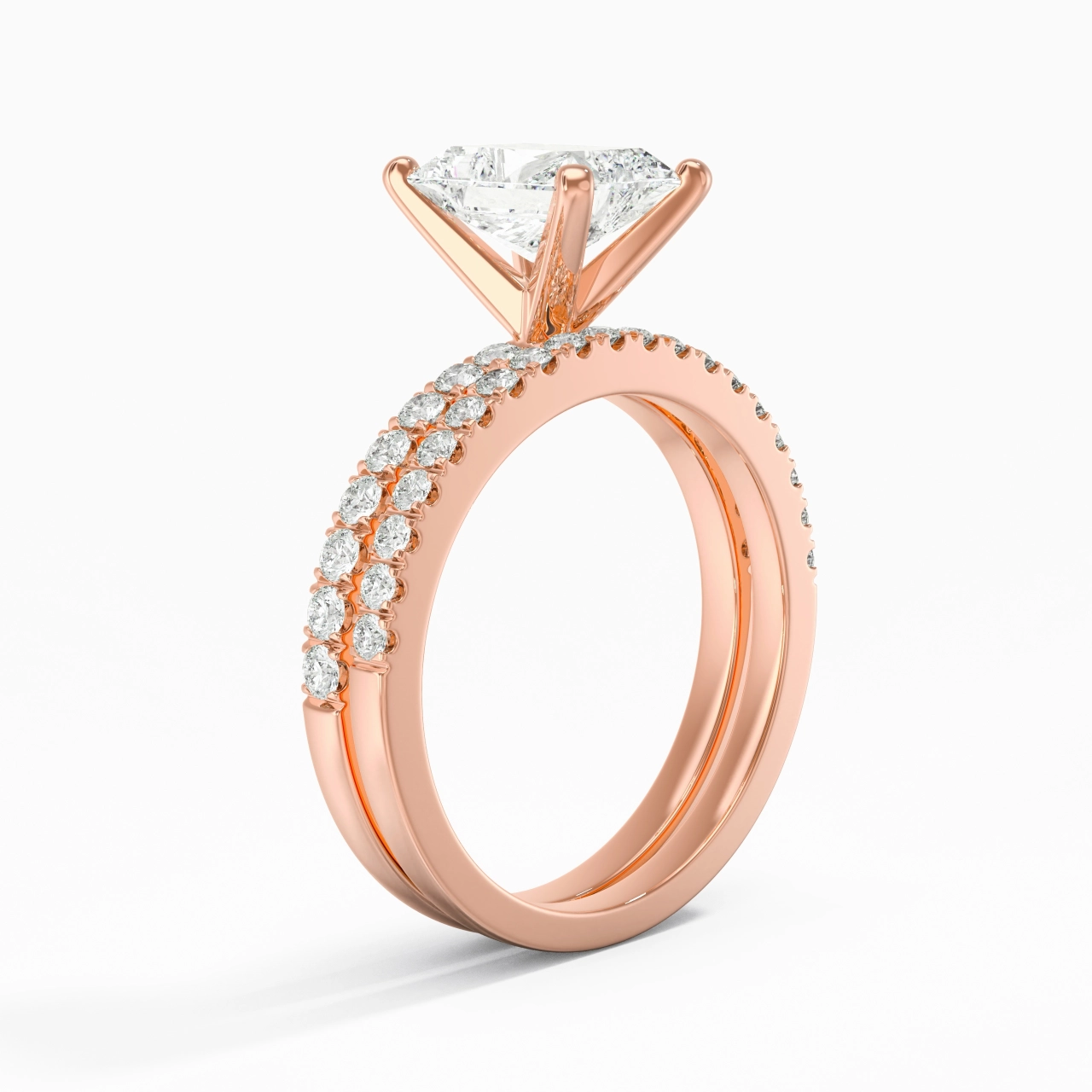 Griffe Ensemble d'alliances 2.00ct Moissanite