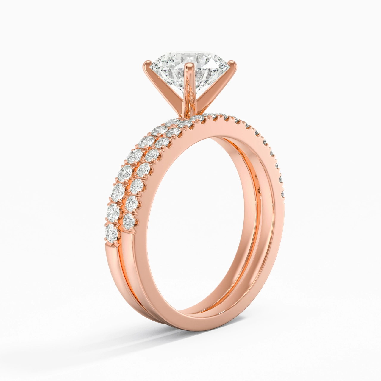 Griffe Ensemble d'alliances 1.50ct Moissanite