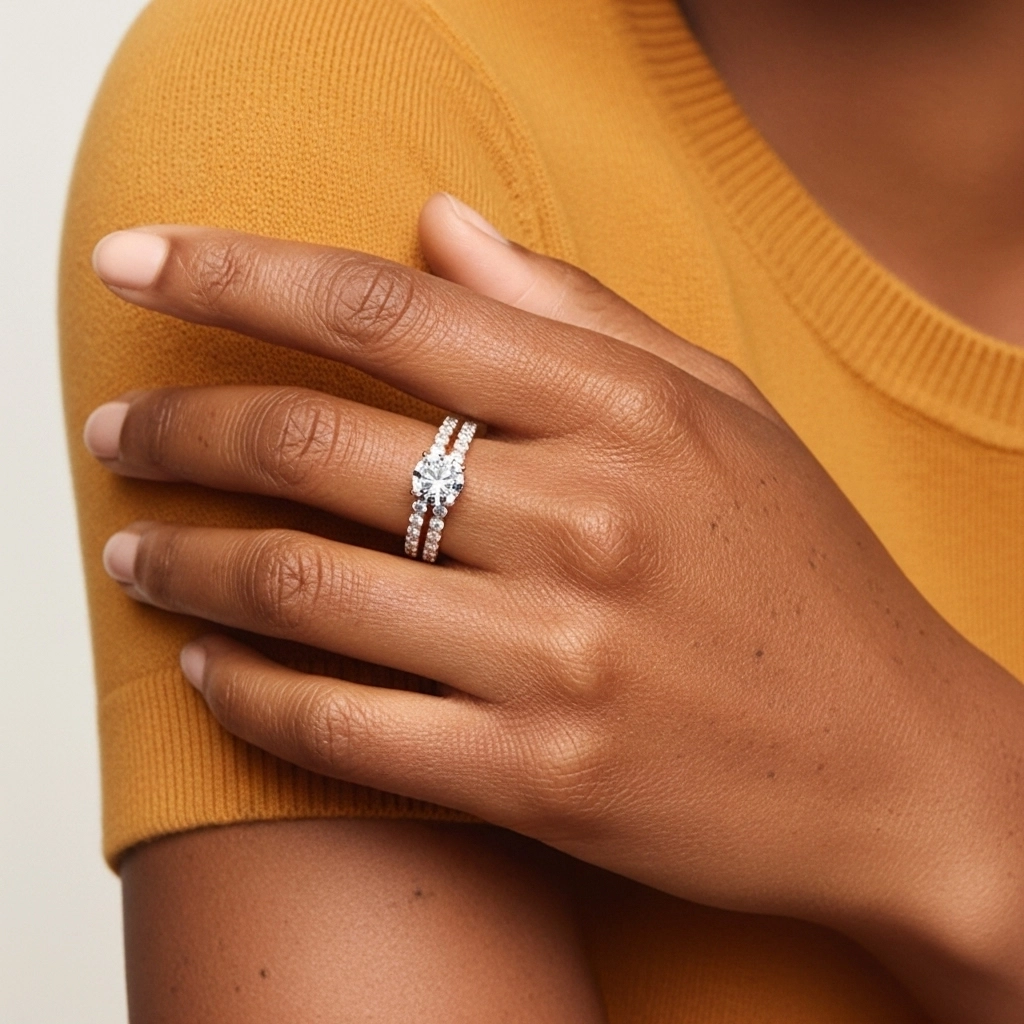 Griffe Ensemble d'alliances 2.00ct Moissanite