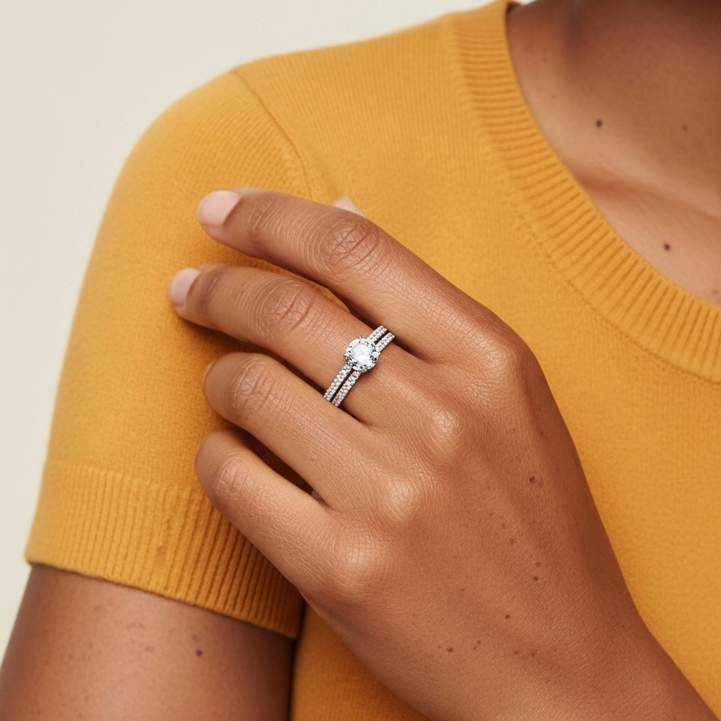 Griffe Ensemble d'alliances 2.00ct Moissanite