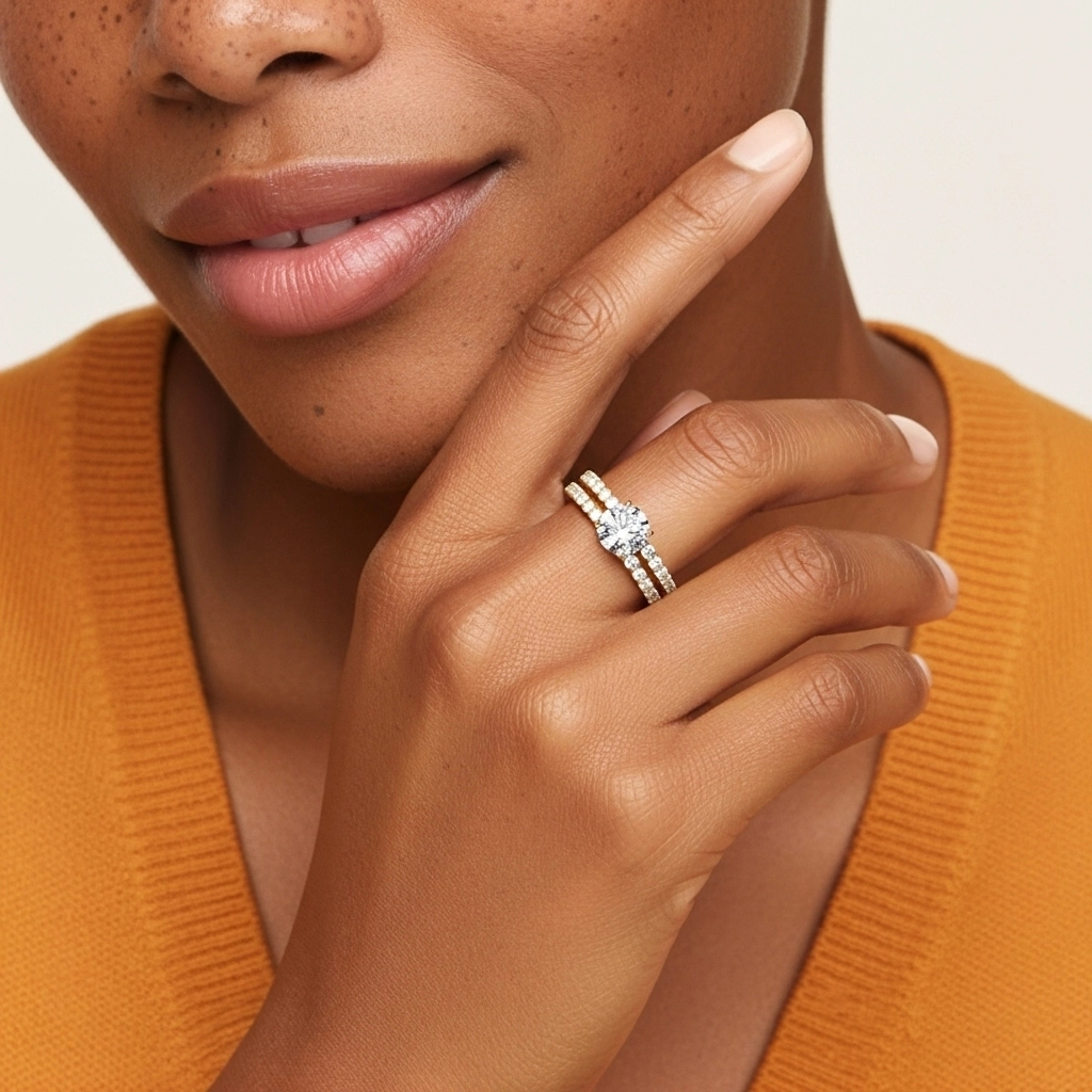 Griffe Ensemble d'alliances 2.00ct Moissanite