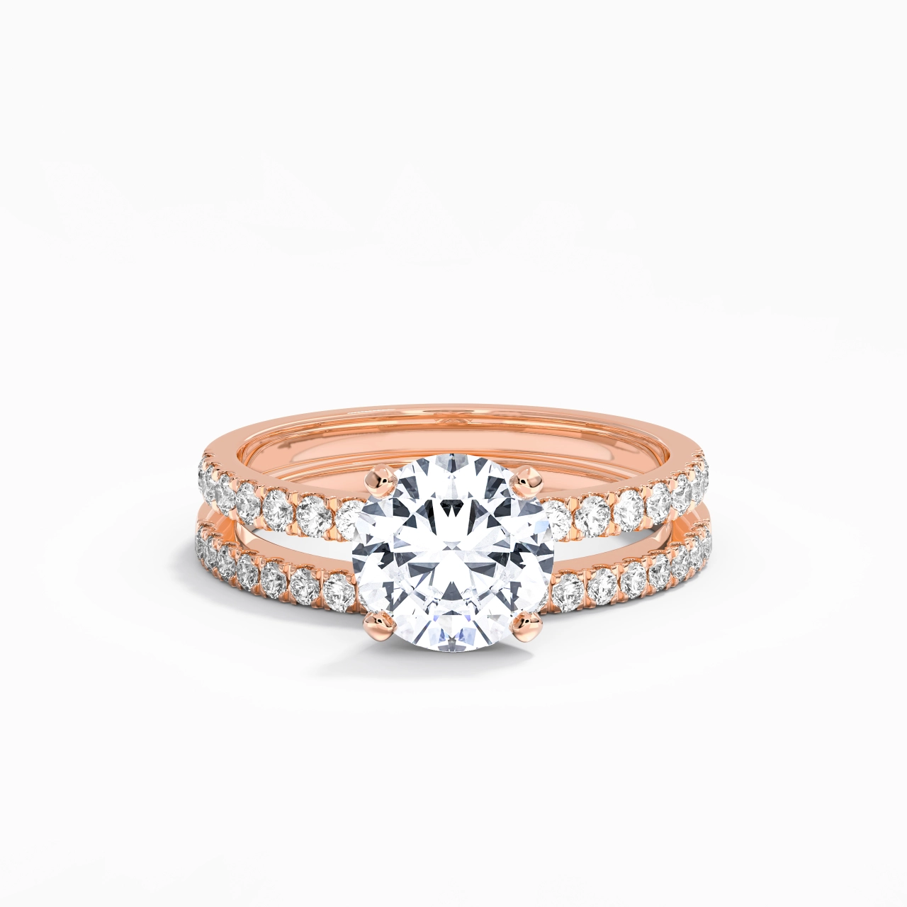 Griffe Ensemble d'alliances 2.00ct Moissanite