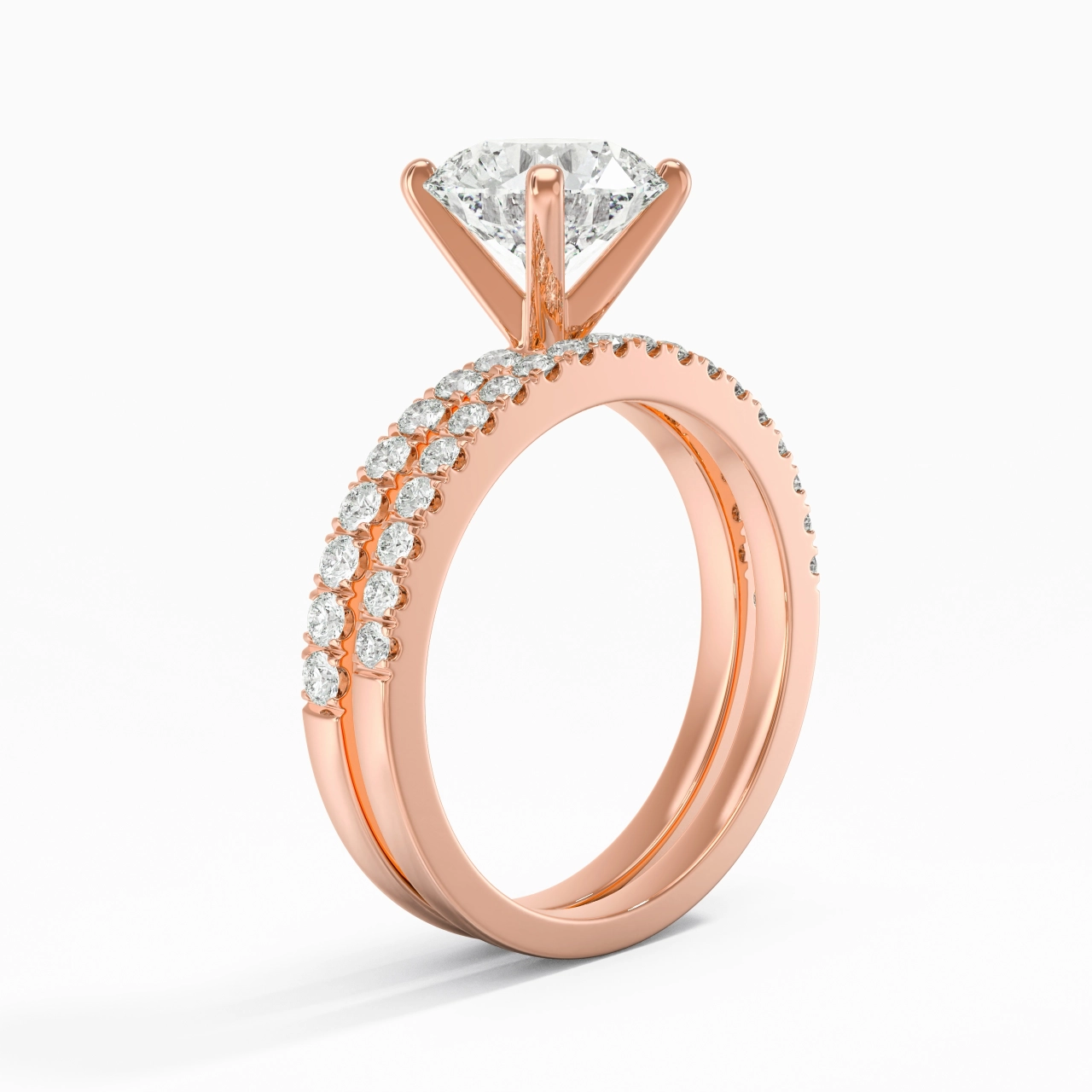 Griffe Ensemble d'alliances 2.00ct Moissanite