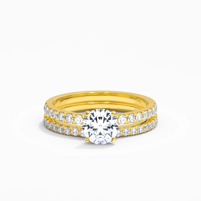 Straight Shank Classic Prong Wedding Ring Set Moissanite 1.00ct Round 925 Sterling Silver Straight Shank Classic Prong Wedding Ring Set Moissanite 1.00ct Round 925 Sterling Silver
