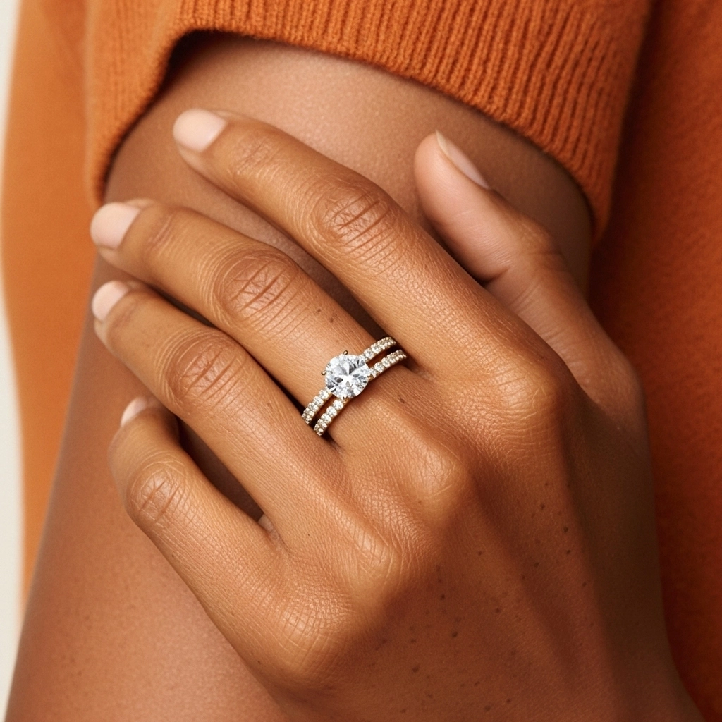 Plata esterlina 925 Oriente - Occidente Pata recta Conjunto Nupcial