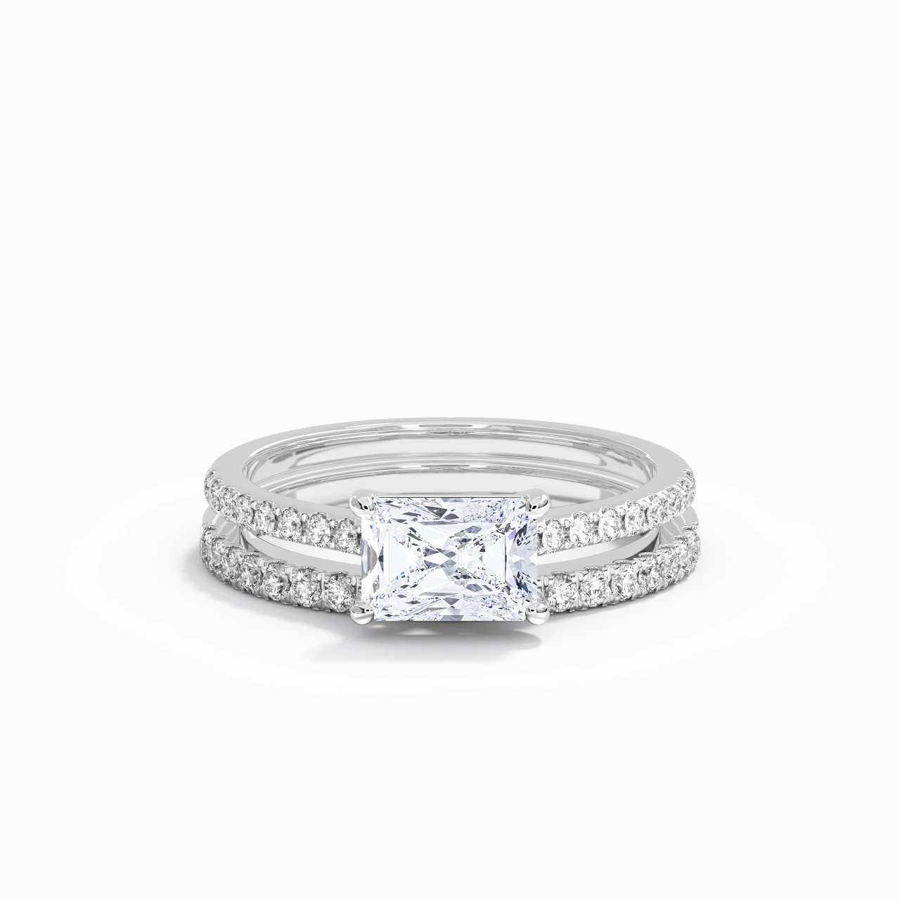 Platine Est Ouest Tige Droite Ensemble nuptial