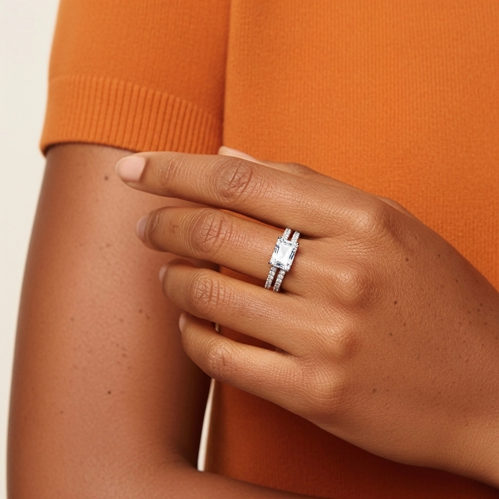 Platine Est Ouest Tige Droite Ensemble nuptial