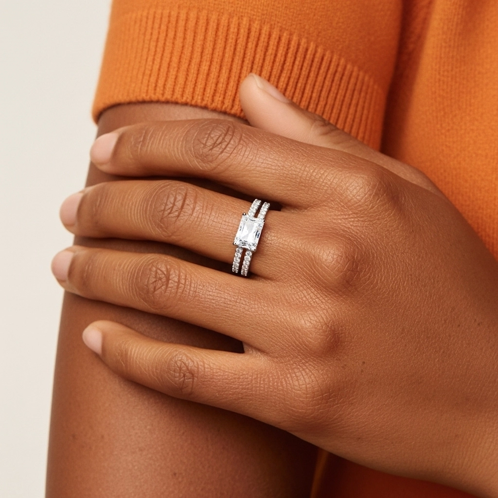 Platine Est Ouest Tige Droite Ensemble nuptial