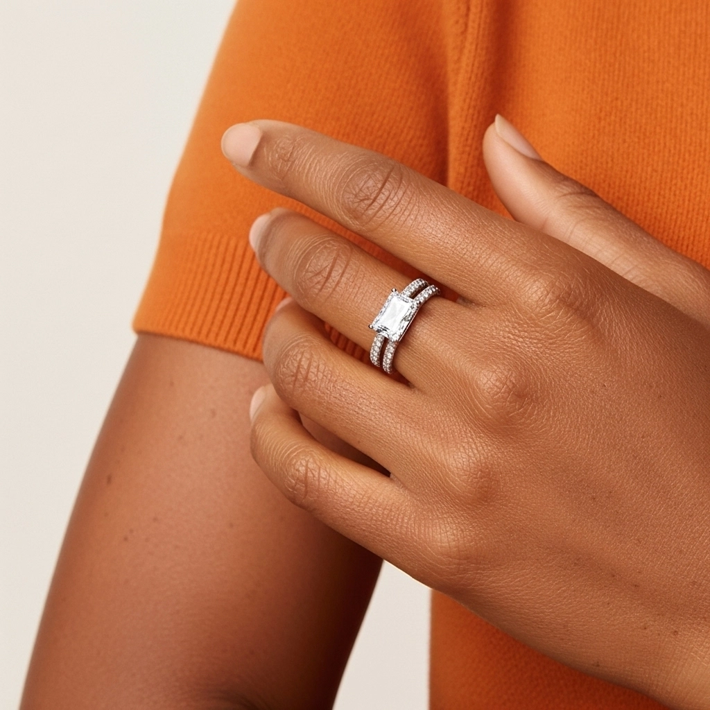 Platine Est Ouest Tige Droite Ensemble nuptial