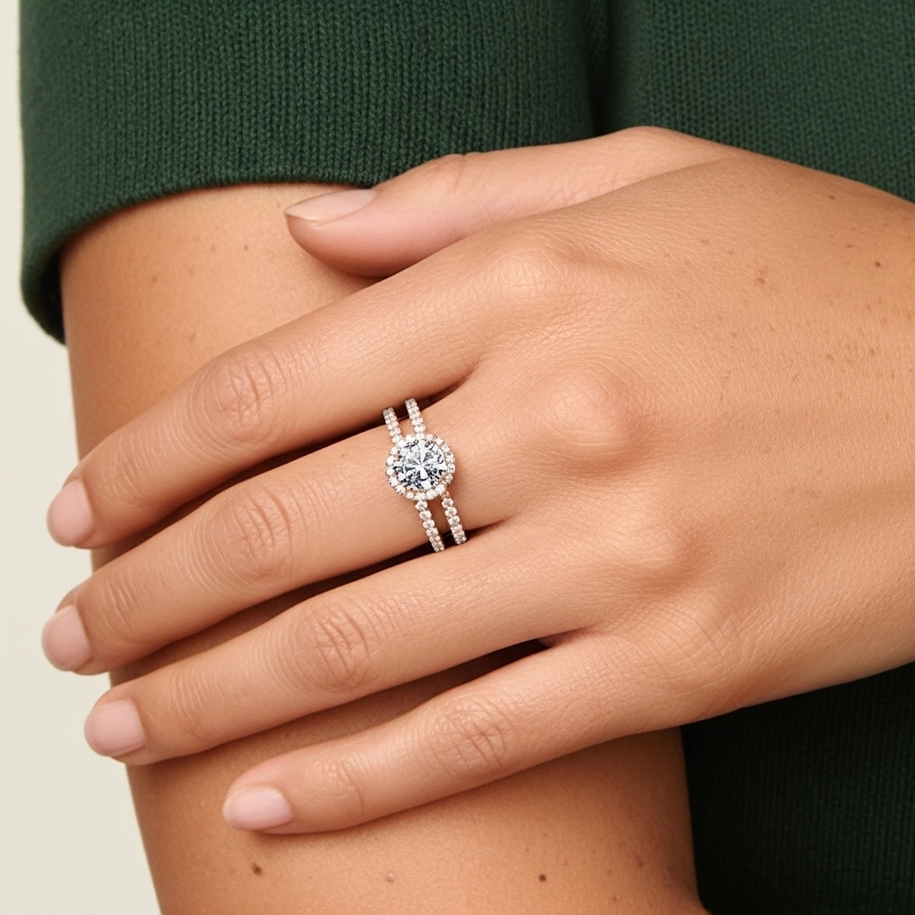 Vintage Round Cut Bridal Set