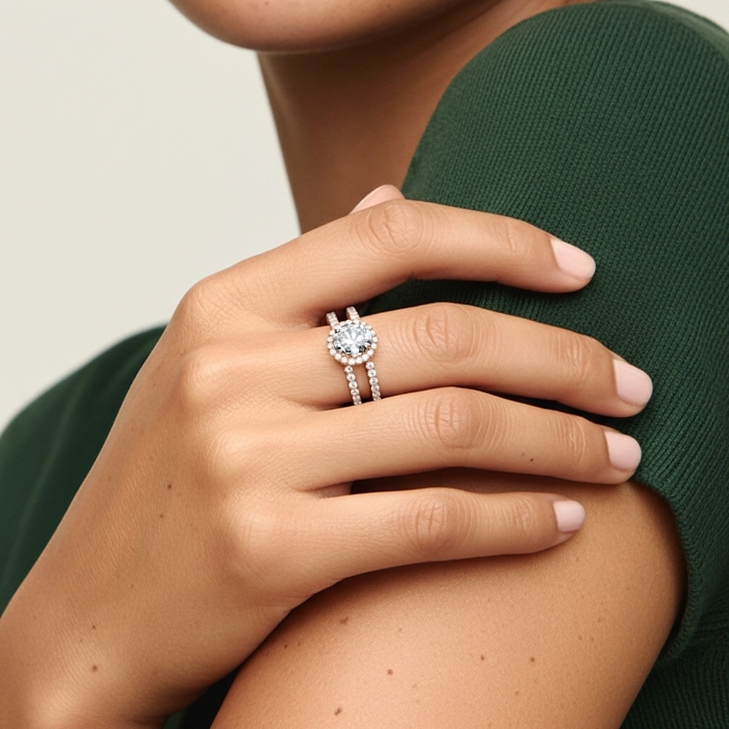 Vintage Round Cut Bridal Set