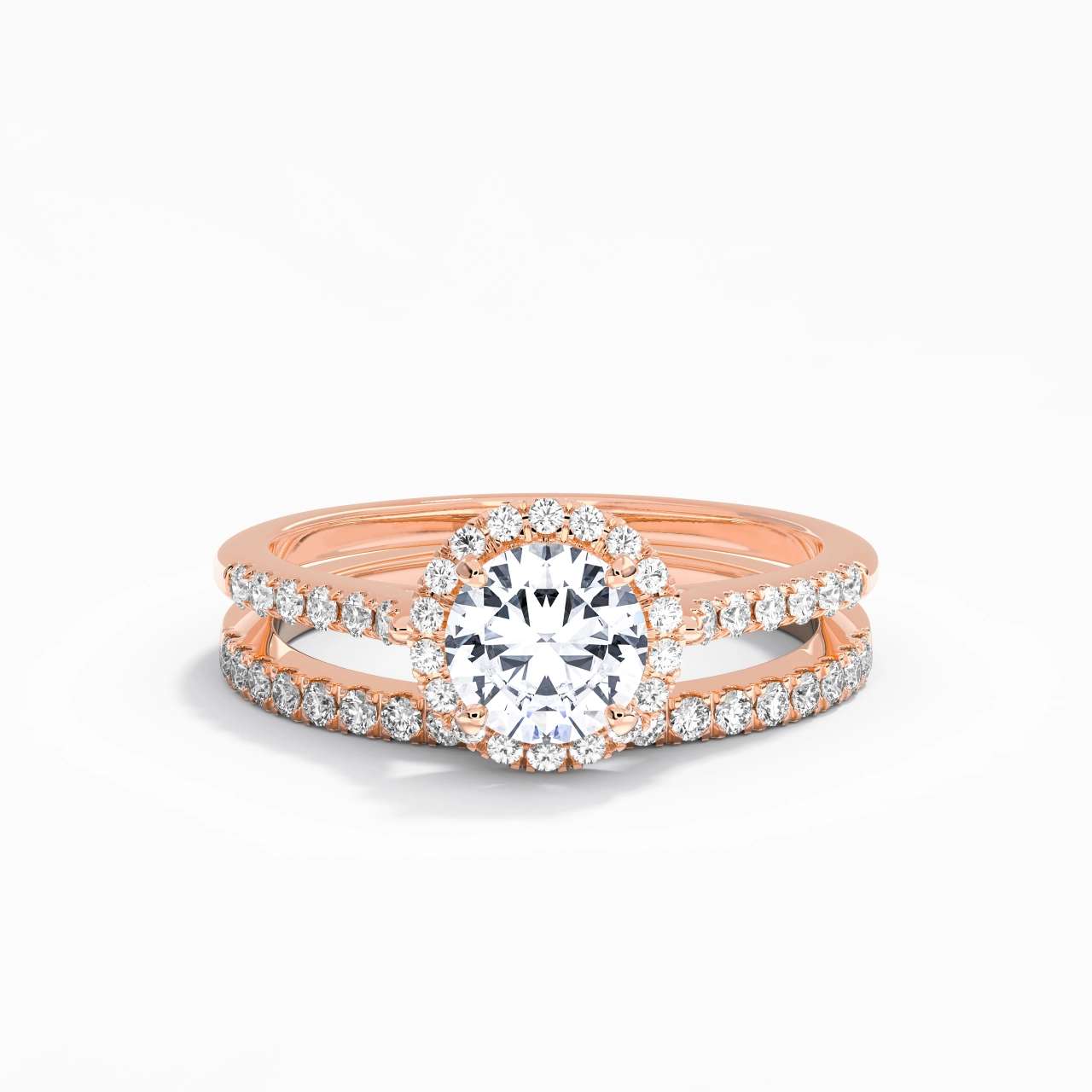Vintage Round Cut Bridal Set