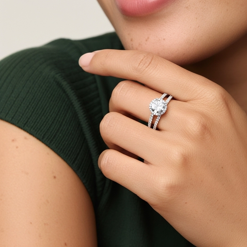 Vintage Round Cut Bridal Set