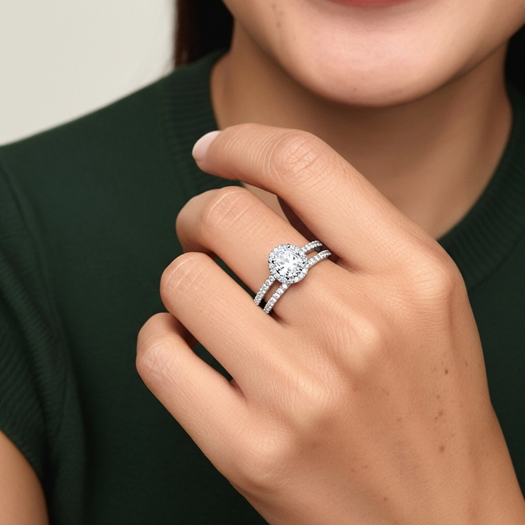 Vintage Round Cut Bridal Set