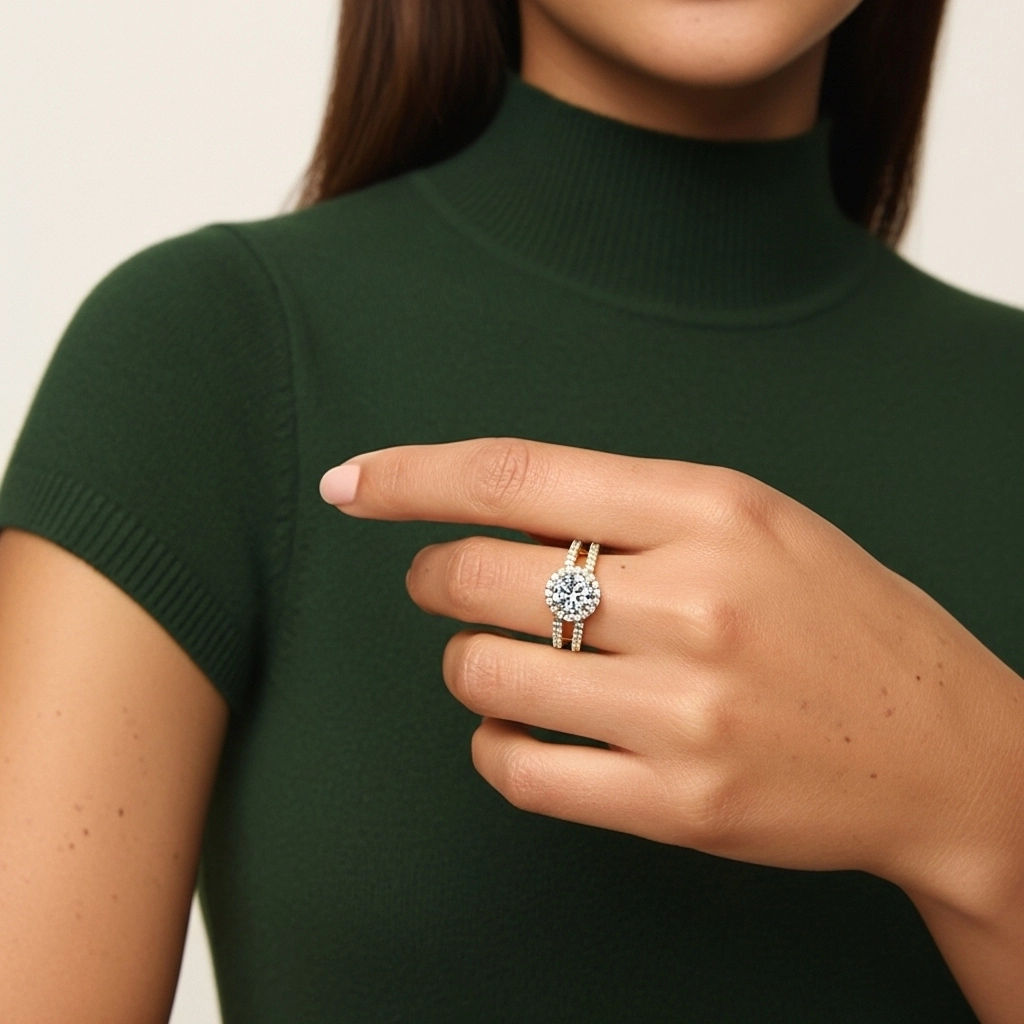 Vintage Round Cut Bridal Set