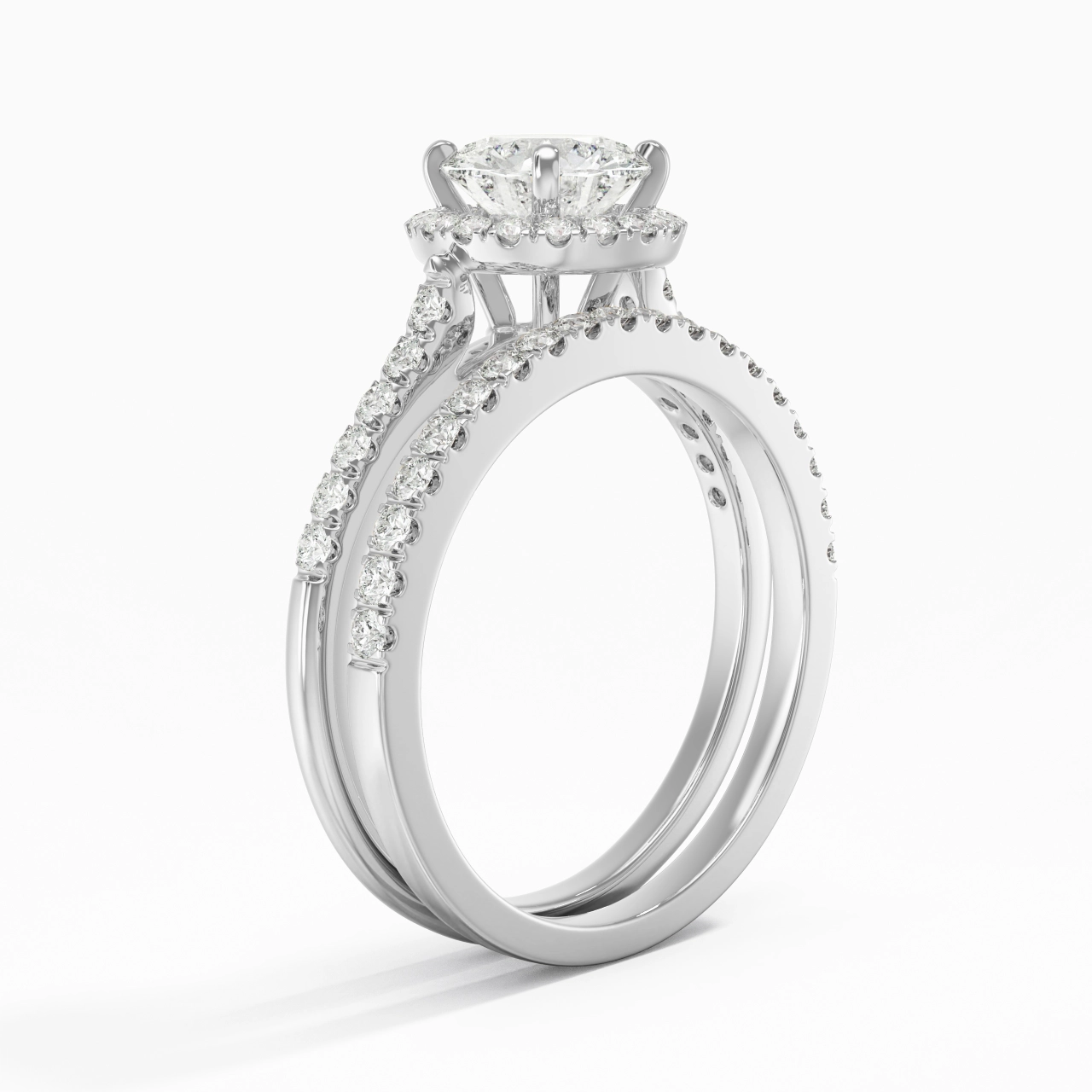 Vintage Round Cut Bridal Set