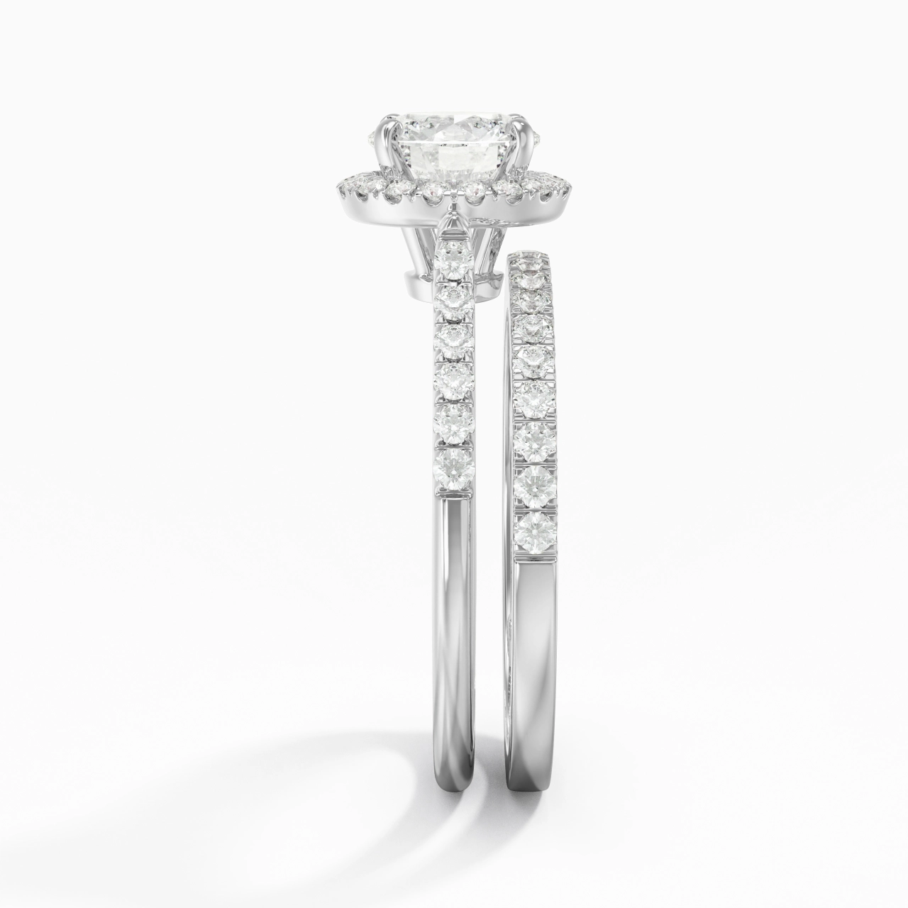 Vintage Round Cut Bridal Set
