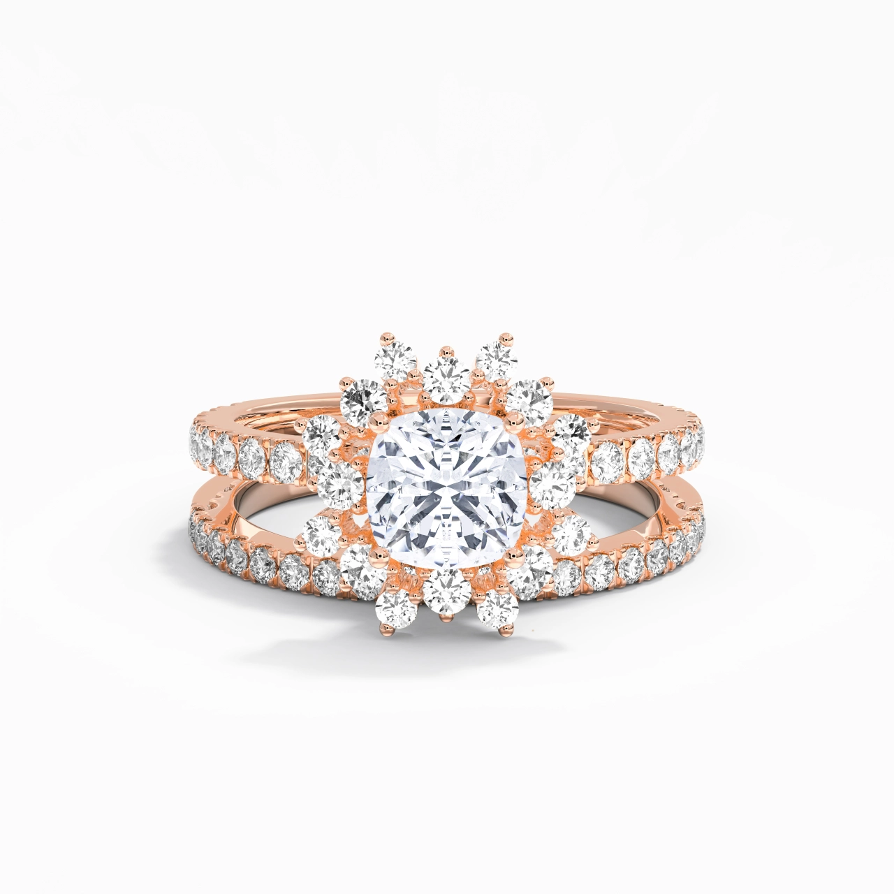 925 Sterling Silver Moissanite Bridal Set