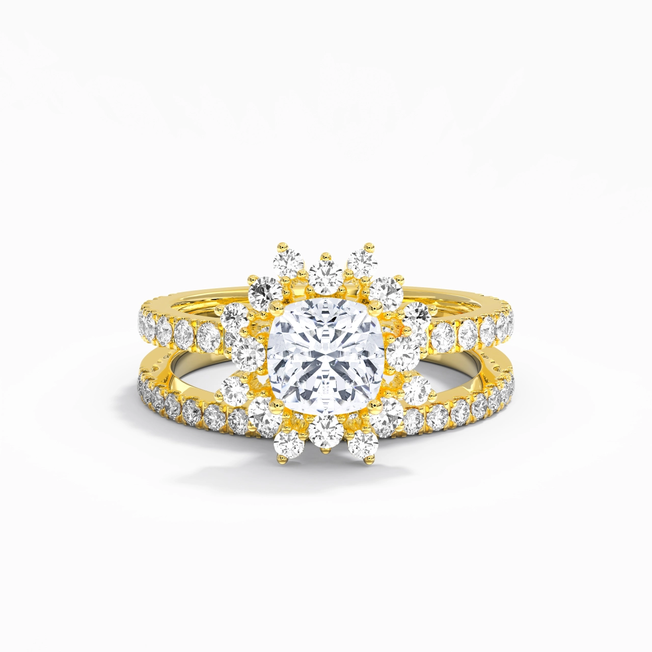 925 Sterling Silver Moissanite Bridal Set