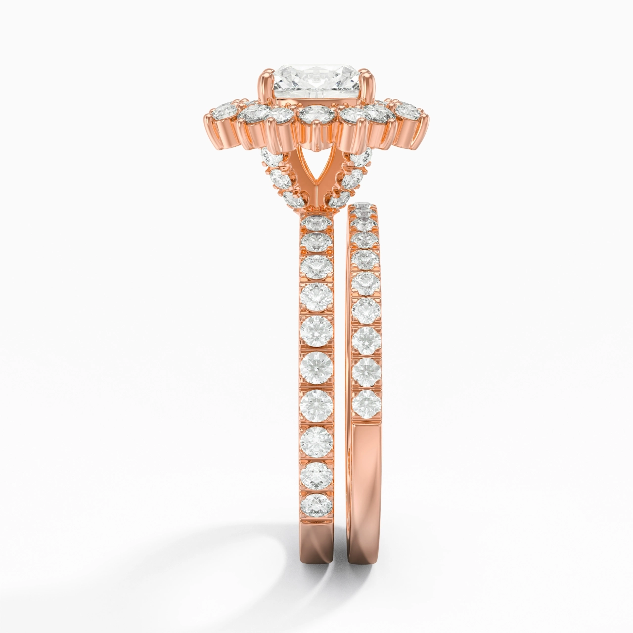 925 Sterling Silver Moissanite Bridal Set