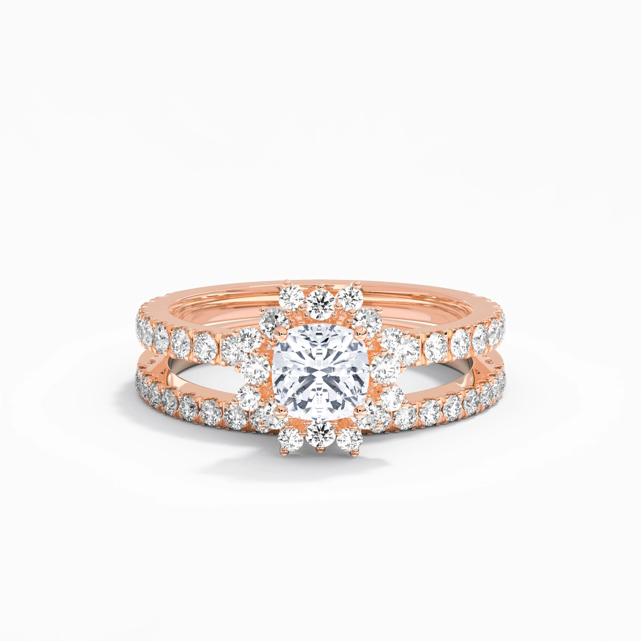 925 Sterling Silver Moissanite Bridal Set