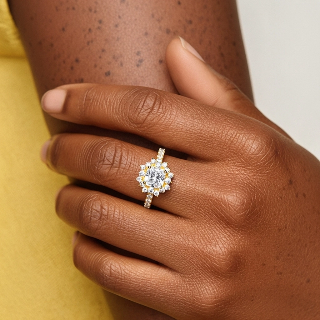 Argent sterling 925 Moissanite Ensemble nuptial