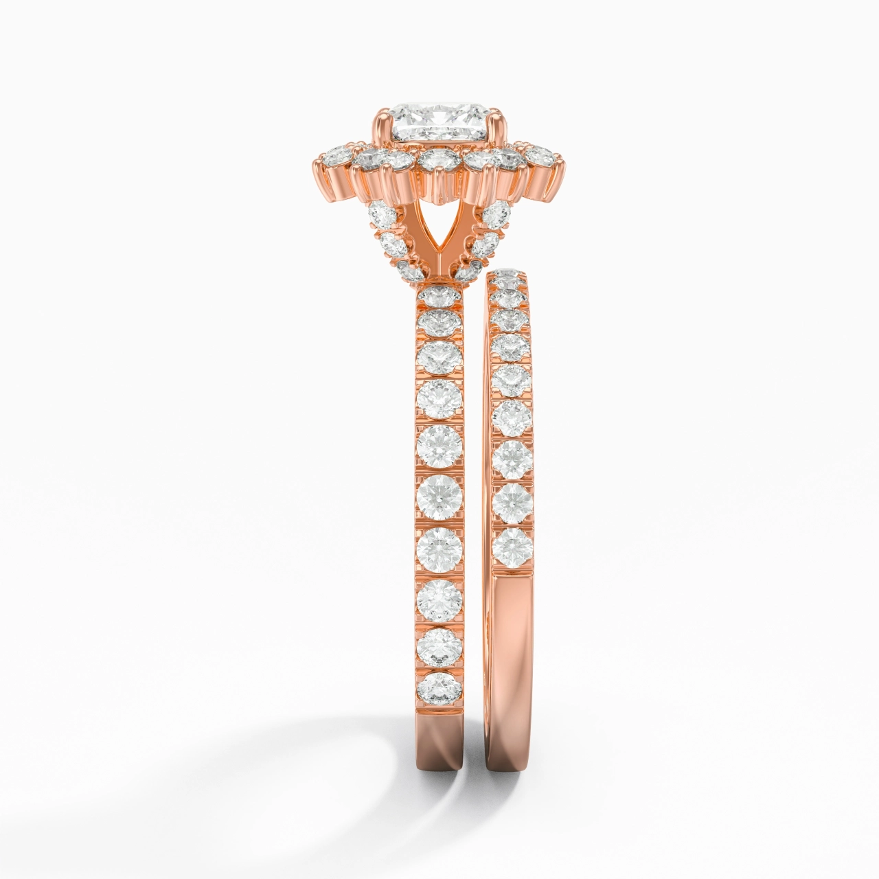 925 Sterling Silver Moissanite Bridal Set