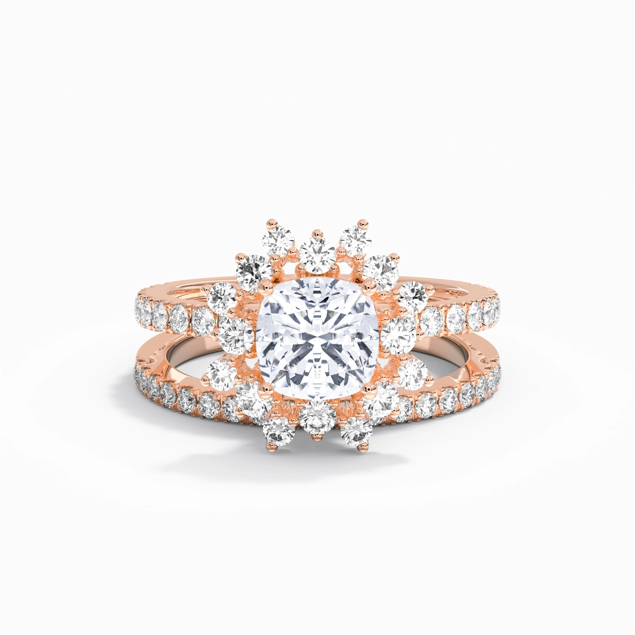 925 Sterling Silver Moissanite Bridal Set