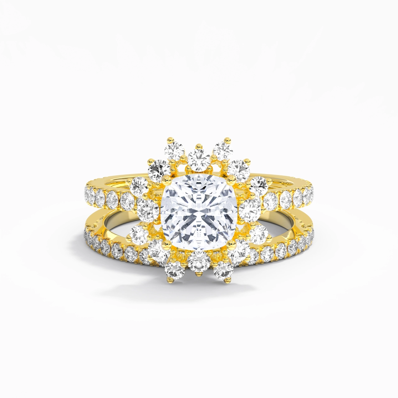 925 Sterling Silver Moissanite Bridal Set
