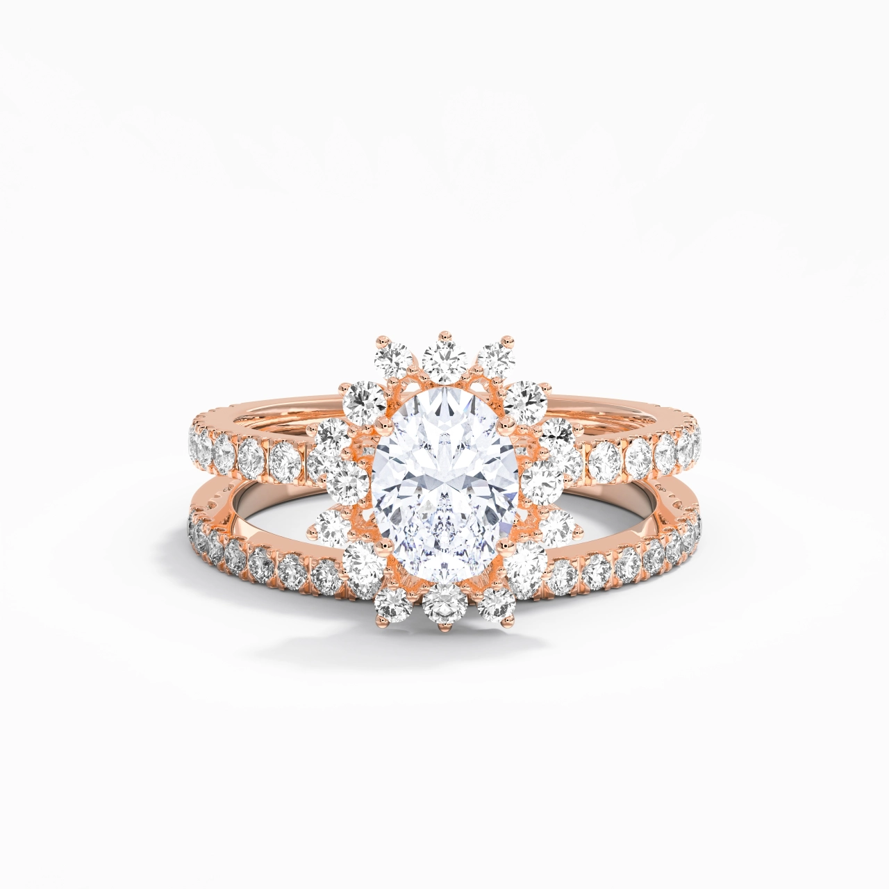 925 Sterling Silver Moissanite Bridal Set