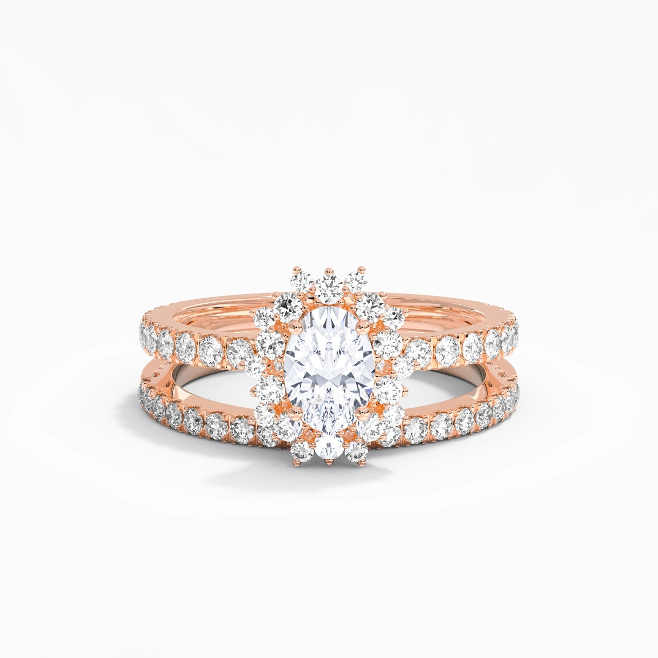 925 Sterling Silver Moissanite Bridal Set