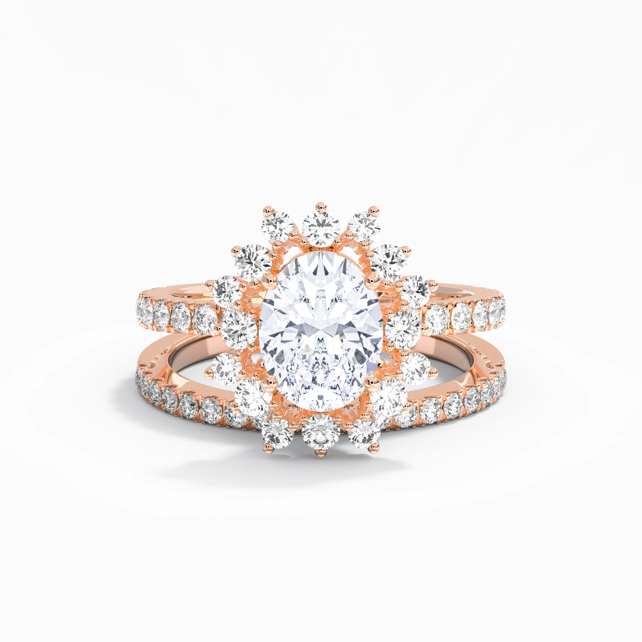 925 Sterling Silver Moissanite Bridal Set