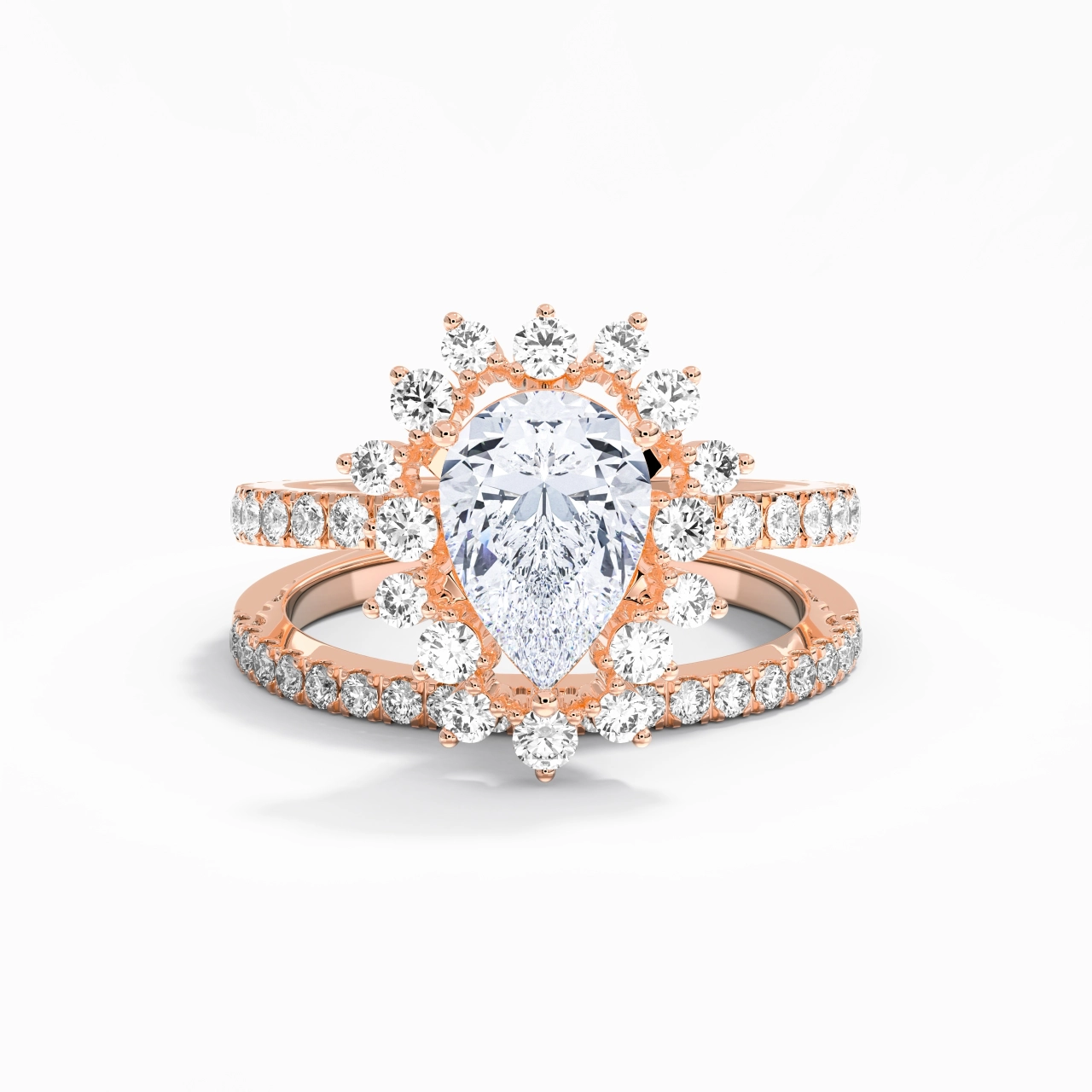 925 Sterling Silver Moissanite Bridal Set
